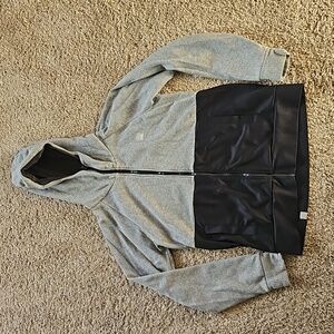Bench. Zip up hoodie, black and gray, size M